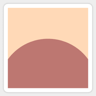 Minimal Cream and Terracotta Abstract Sunrise Sticker